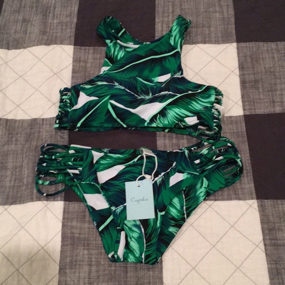 *FINAL PRICE* Tropical leaves bikini